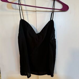 Abercrombie & Fitch Black Fitted Sleeveless Camisole with Spaghetti Straps